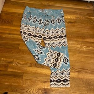 SW3 100% Silk Tie Waisted Pants SizeMedium